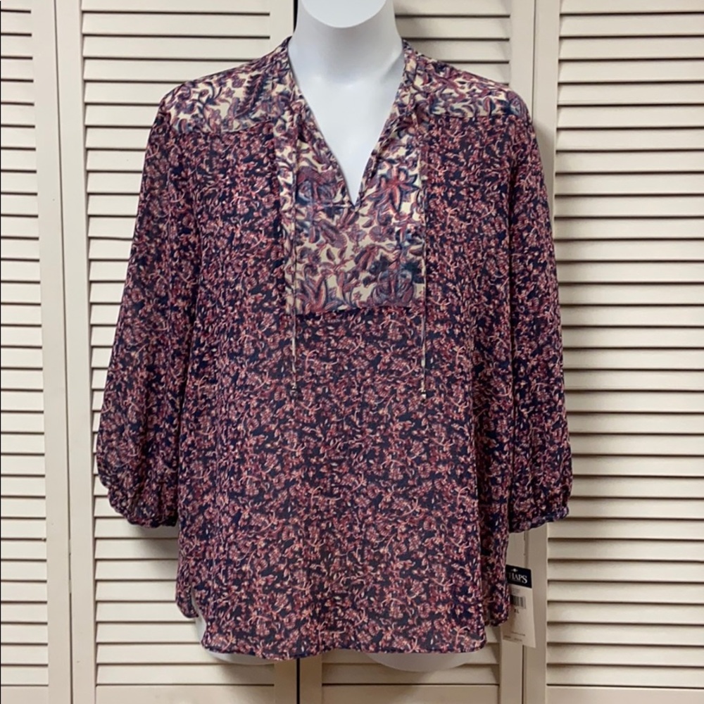 NWT Chaps Long Sleeve Top Size XL